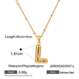 NICHE ALL MATCH TEMPERAMENT GLOSSY LETTER NECKLACE_CWAJE1893