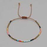HAND WOVEN BEADED MULTI COLOR RICE BEAD BRACELET_CWMM3851
