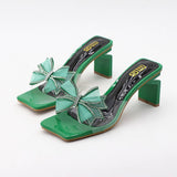 SEXY HIGH HEELS WITH BOW THICK HEEL AND SQUARE TOE_CWSHS0593