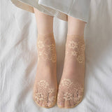 THIN SHORT SOCKS FOR SUMMER MESH LACE SOCKS_CWMS0507