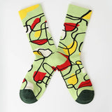 OIL PAINTING CREATIVE STREET SKATEBOARD SOCKS_CWMS0166