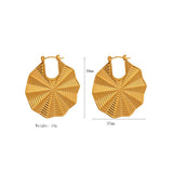 Titanium Steel Wave Mesh Bold Stud Earrings_Cwmm8901