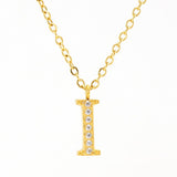 FASHION 26 LETTER DIAMOND PENDANT NECKLACE_CWAJE0684