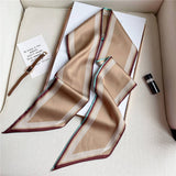 THIN SIMPLE GEOMETRIC LONG SILK HEAD SCARF_CWASC1521