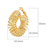 18K GOLD BRAIDED FILIGREE CHUNKY HOOP EARRINGS_CWAJE0559