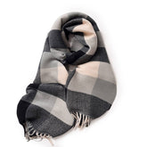 CRINKLE PLAID WINTER SCARF UNISEX SOFT WRAP_CWASC0195