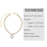 GOLD PLATED STAR SHAPED LOVE PENDANT NECKLACE_CWAJE0902