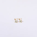 SIMPLE OPAL ZIRCON SMALL BONE STUD EARRINGS_CWMM5717