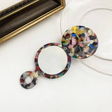 PORTABLE HANDHELD ROUND MIRROR CUTE MAKEUP MIRROR_CWMM6387