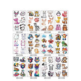 KIDS CARTOON ANIMAL TATTOO STICKERS SET WATERPROOF_CWMM8352