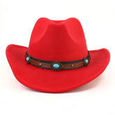 Turquoise Trim Western Cowboy Hat For Women_Cwah0688