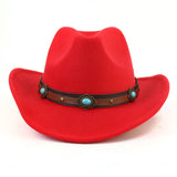 Turquoise Trim Western Cowboy Hat For Women_Cwah0688