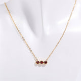 12 BIRTHSTONE PENDANT CLAVICLE NECKLACE_CWMM5670