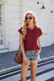 Solid Color Crew Neck Fashion Short-Sleeved Shirt