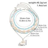 OCEAN STYLE CONCH SHELL MULTILAYER NECKLACE_CWAJE1803