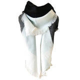 RAINBOW PLAID SCARF TRIANGLE WINTER SHAWL_CWASC0116