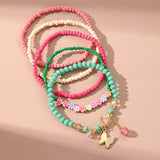 BOHO BUTTERFLY FLOWER ANKLET SET HANDMADE_CWMM6359