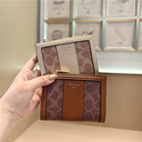 Geometric Pattern Bifold Zip Snap Wallet For Women_Cwab06204