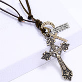 RETRO ADJUSTABLE CROSS PENDANT NECKLACES_CWAJE0498