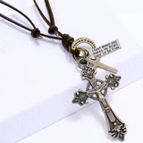 RETRO ADJUSTABLE CROSS PENDANT NECKLACES_CWAJE0498