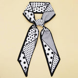 SILKY BOWKNOT SCARF WITH FLORAL LETTER DESIGN_CWASC0087