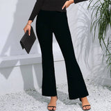 Tight Floor Length High Waisted Slightly Flares