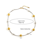 Two-Tone Gold Silver Stainless Steel Necklace_Cwmm8878