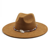 RETRO ETHNIC STYLE TASSEL SUEDE HAT WOOLEN JAZZ HAT_CWAH2524