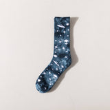 Universe Printed Tie Dyed Fashion Crew Socks_Cwms123