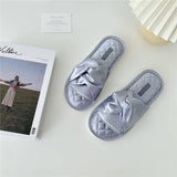 CROSS BOWKNOT FABRIC SLIPPERS INDOOR SLIPPERS_CWMM2976