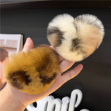 CUTE REX RABBIT HEART HAIR CLIP FLUFFY BB PIN_CWAHA3309