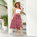 ONE PIECE PRINTED LONG SKIRT IRREGULAR CASUAL SKIRT_CWAB4813