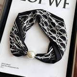 Pearl Magnetic Skinny Silk Neck Scarf_Cwasc03931
