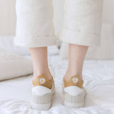 NEW EMBROIDERED DAISY SOCKS FOR WOMEN_CWMS2042