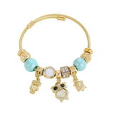 GOLD STAINLESS STEEL DOLPHIN TAIL BRACELET_CWMM8490