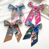 RETRO LONG TIE BAG HANDLE RIBBON SCARF_CWASC0722