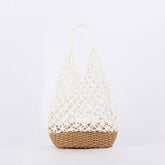 TASSEL HOLLOW COTTON ROPE HAND WOVEN BAG_CWAB4690