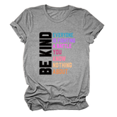 Trendy Womens Tee With Kindness Slogan