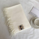 SOLID COLOR FAUX CASHMERE SCARF WINTER WRAP_CWASC2303