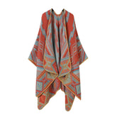 ETHNIC STYLE SHAWL WITH WARM CASHMERE SLIT CAPE_CWASC2244