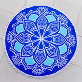 ROUND MICROFIBER TASSEL BEACH TOWEL BLANKET_CWMM7602