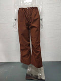 Trendy Low Waist Casual Wide-Leg Cargo Pants