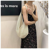 Cwab4579 _Straw Knit Hollow Beach Braided Shoulder Bag