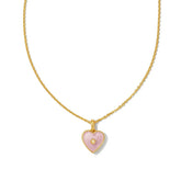 SWEET HEART SHELL PENDANT NECKLACE_CWMM5294