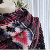 Ethnic Style Double-Sided Printed Tassel Scarf_Cwasc1474
