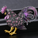 Cwaje2569_Creative Cartoon Animal Rooster Brooch