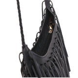Cwab4542_Soft Leather Tassel Shoulder Bag