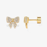 ELEGANT FLOWER ZIRCON 18K GOLD STUD EARRINGS_CWAJE5072
