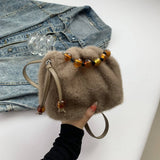 Winter Leopard Print Crossbody Bucket Plush Bag_Cwab4018
