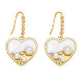 RETRO COLORED HEART SHAPED PEARL EARRINGS_CWAJE1019